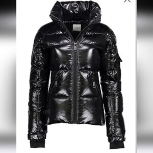 SAM free STYLE Women's Shiny Black Puffer Jacket